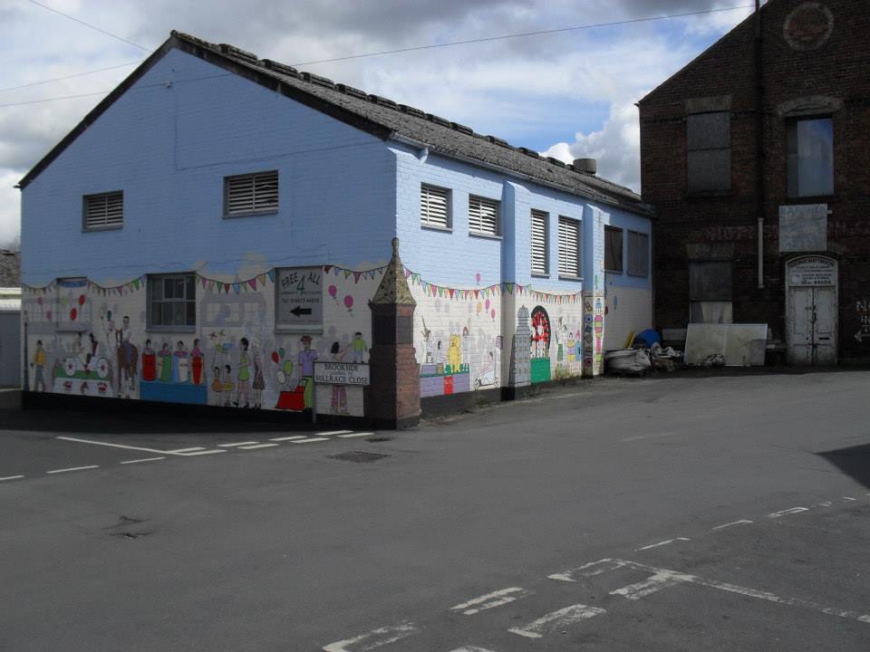 Community wall painted mural using cheap and affordable recycled paint at Community RePaint North Allerdale.