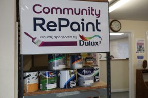 Paint area at Community RePaint Sevenoaks