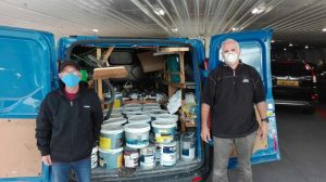 Isle of Wight team collecting paint