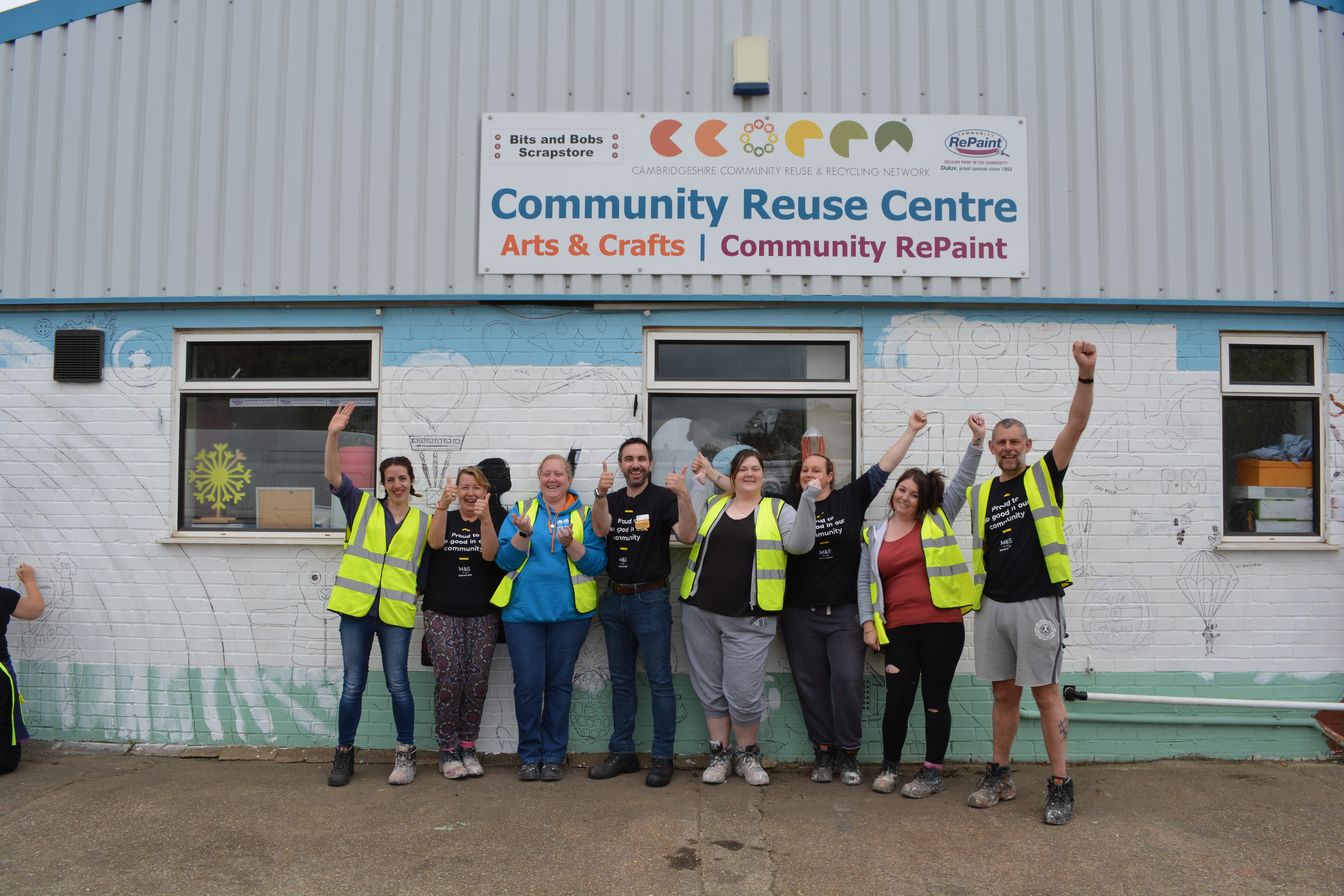paint volunteers at Community RePaint Cambridgeshire 