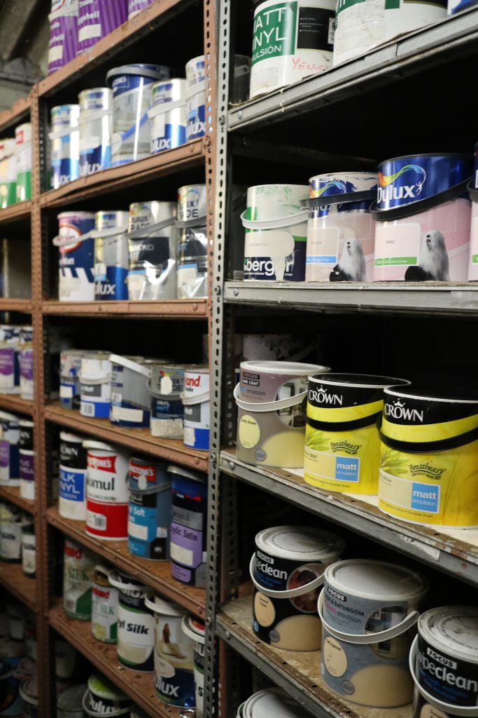 Paint area at Commuinity RePaint North Allerdale